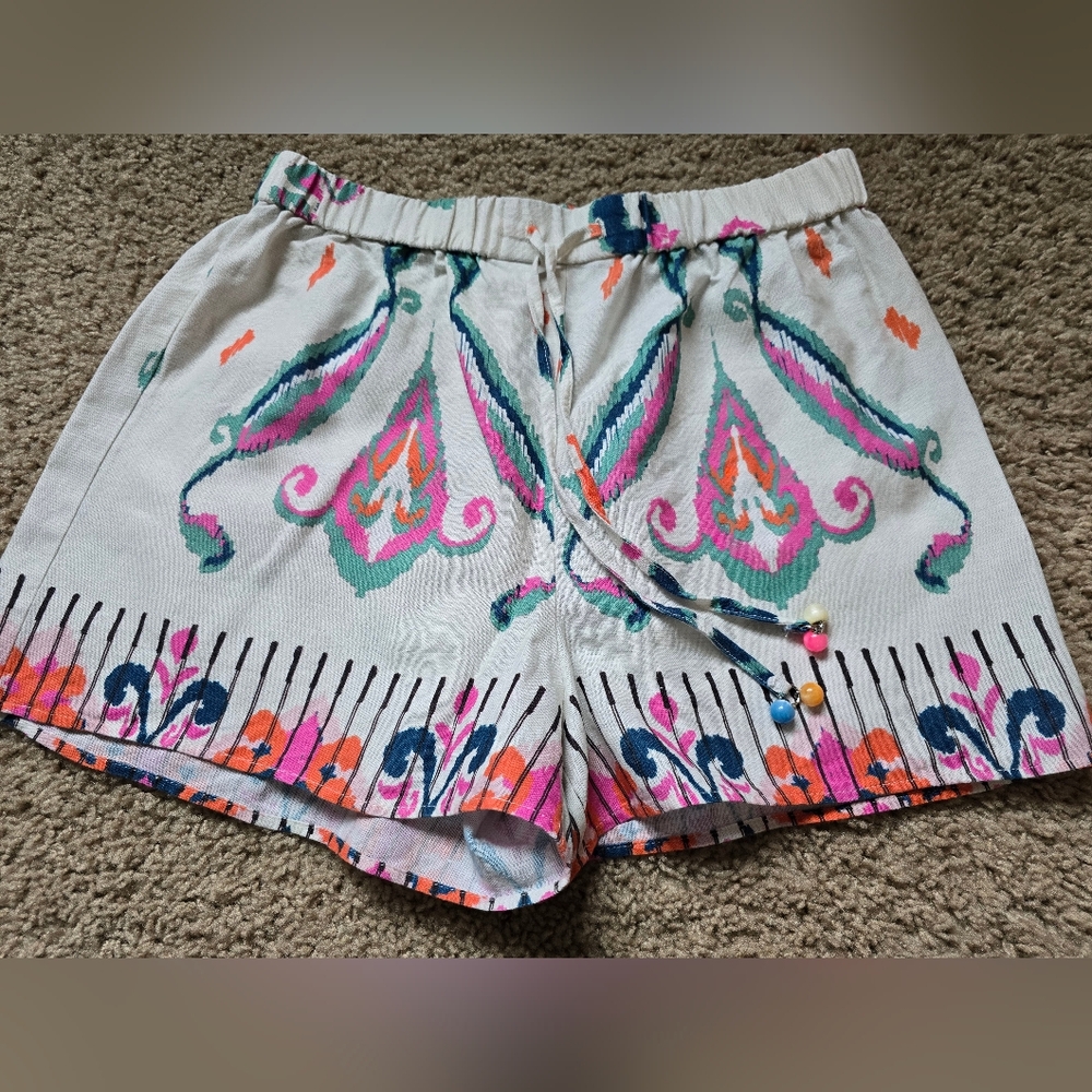 Zara Colorful Patterned Women's Shorts Sz. Medium